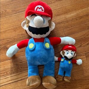 Super Mario Plush Toy Set - Red and Blue